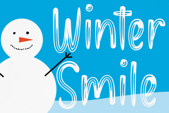 Winter Smile Font for Winter Designs and Kids Projects