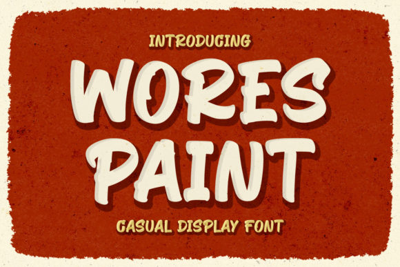 Wores Paint: A Vintage-Inspired Display Font for Creative Projects